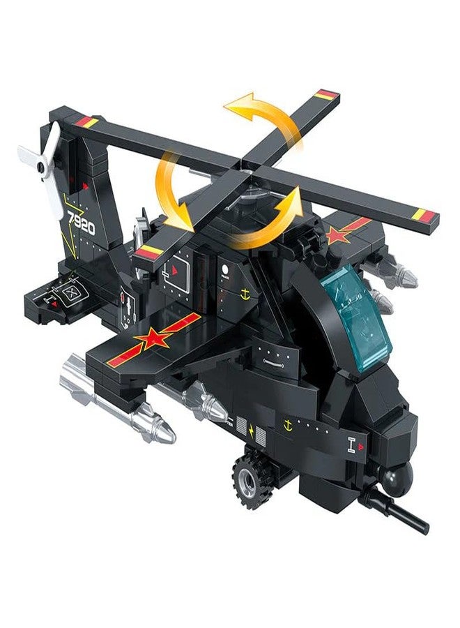 ICW Military Fighter Building Blocks Set, Aerial Thunderbolt Aircraft Model, 260 Pieces (7920) - Image 4